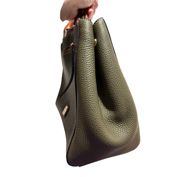 Dooney & Bourke Pebble Grain Zip Satchel Leather Structured MSRP$478 R1930 Green - Picture 13 of 16